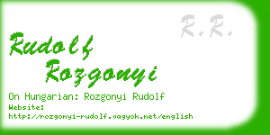 rudolf rozgonyi business card